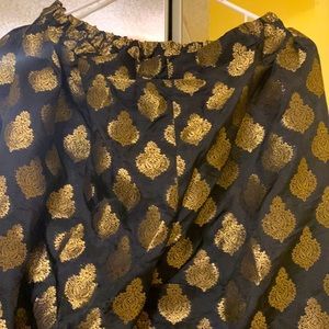 Black and gold jamawar shalwar